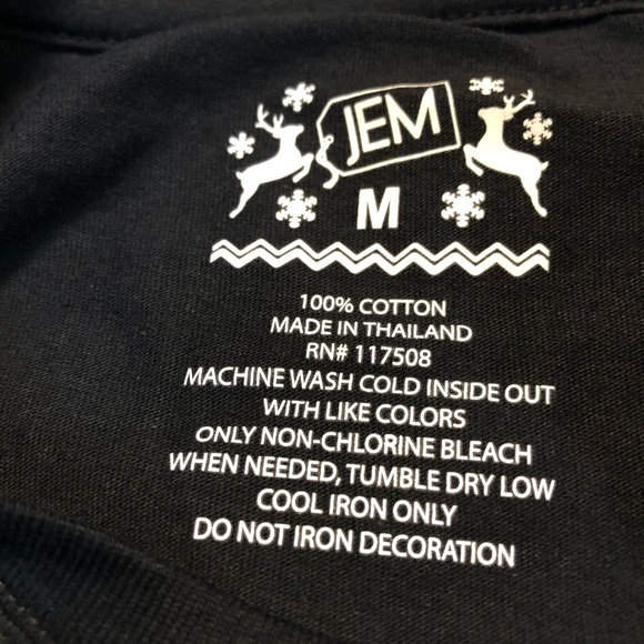 NWOT JEM Women’s Short Sleeve 100% Cotton Pullover Stretch Black Graphic Shirt M - Picture 2 of 7